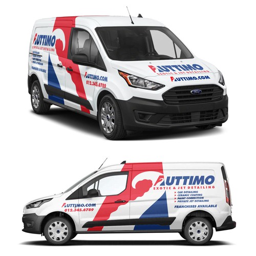 Eye- Catching Van Wrap for our Exotic car & Private Jet Detailing Business. Design by Rockyman