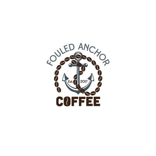 Design a logo for Fouled Anchor Coffee with a bit of a nautical theme ...