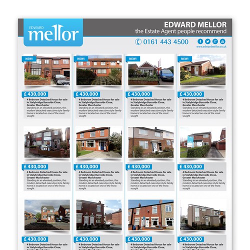 State of the Art newspaper advert design for Estate Agent Design by Drutu