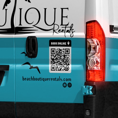 Vehicle Wrap Design for Boutique Vacation Property Rental Management Company on Anna Maria Island Design by corpNL