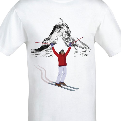 "Créer quelques graphismes pour une nouvelle Marque FRENCH ALPINA Annecy74" winning T-shirt by Grav