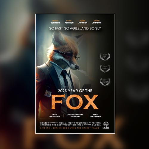 Life360 2023 Year of the Fox Poster Design by farhanubaid