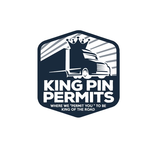 King Pin Permits needs a powerful logo to grab the attention of truck drivers Design by mixi_po