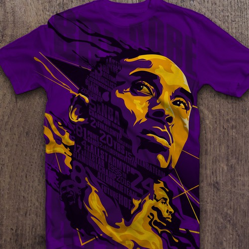 Purple kobe bryant t 2024 shirt