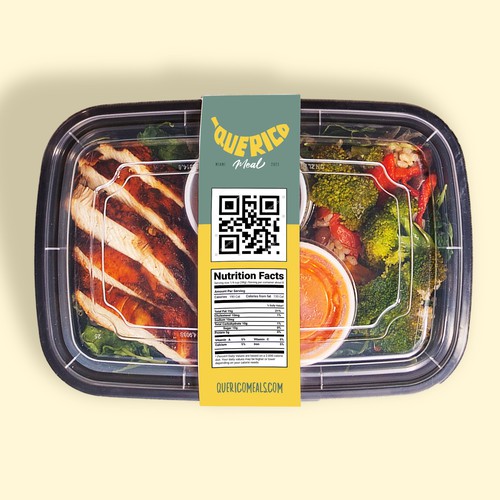 Meal prep container label for Miami company Design by Balad_Studio™