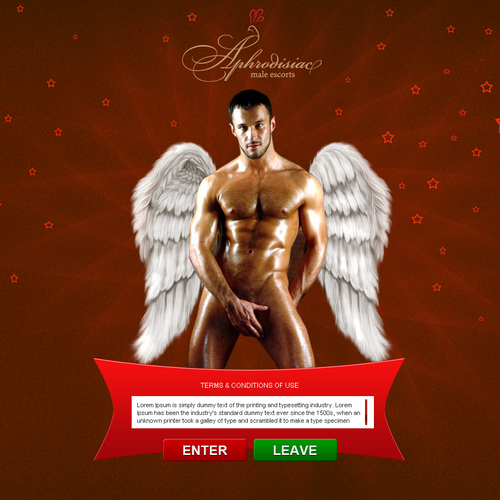 Help aphrodisiac male escorts with a new website design Web page