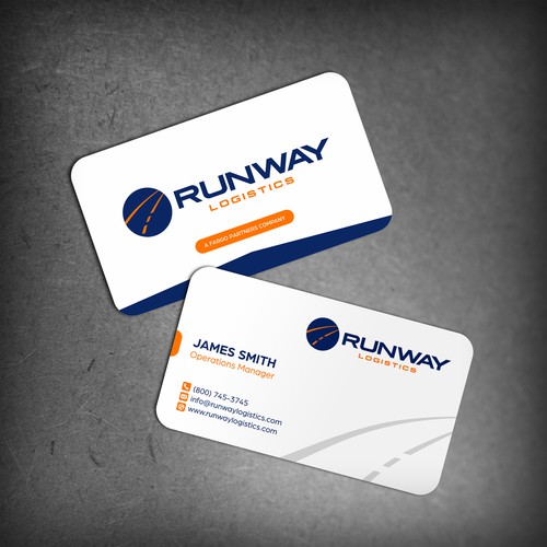 Runway Logistics Business Card Design by HYPdesign