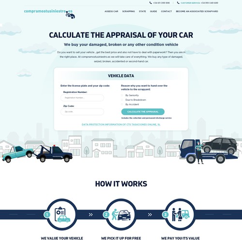 Diseño de página web propuesta en el concurso por Webenix Solutions