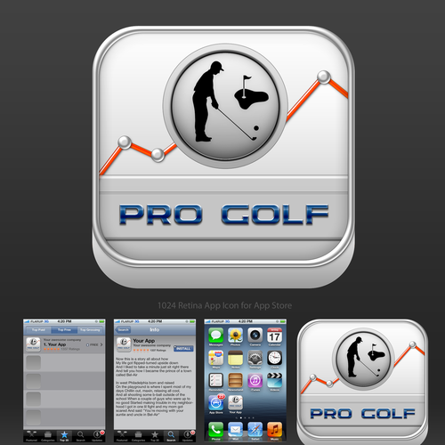  iOS application icon for pro golf stats app Design por mbah NGADIRAN