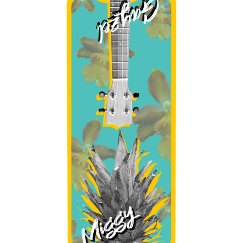 Pineapple and Ukulele love story Design by Lord of the creeps