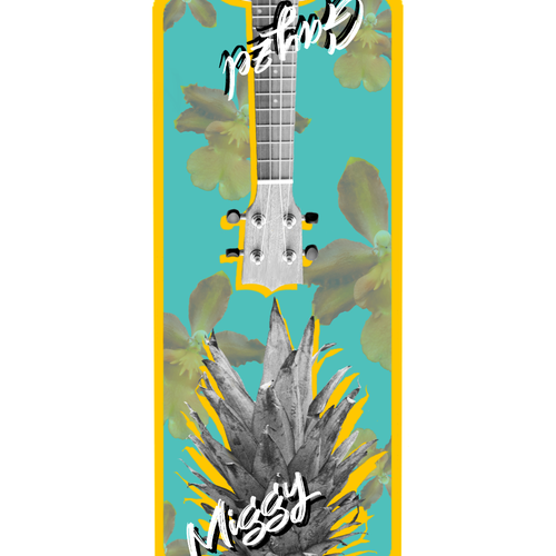 Pineapple and Ukulele love story Design von Lord of the creeps