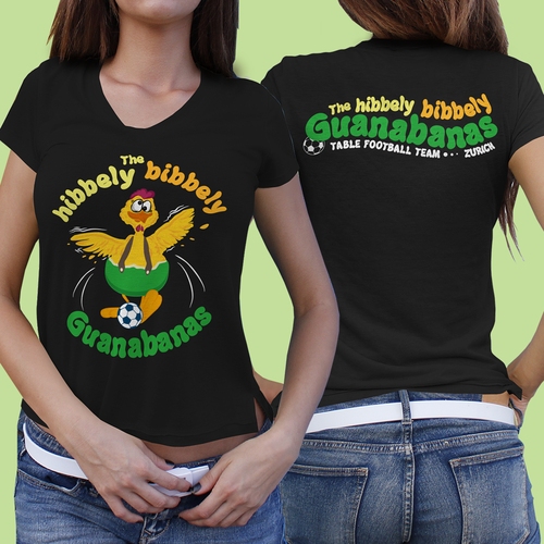 "Kreiert für mein Team das Gewinntert-Shirt, ein hibbeliges Küken führt uns zum Sieg." winning T-shirt by Timmie