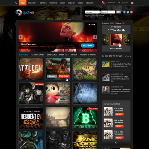 Spotnet website Design by designerschoice