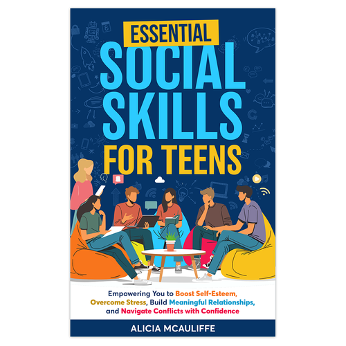 Design an engaging and creative book cover for a book on Life Skills for Teens Design by Knorpics
