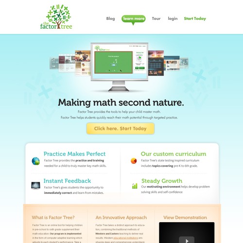 Create the next website design for Factor Tree デザイン by Fahad Jawaid