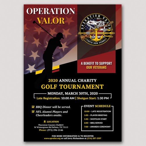 FLYER - Veteran's Charity Golf Tournament Design by Graph Webs