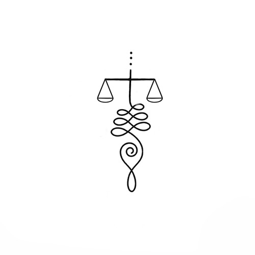 Unalome/Libra Scales Wrist Tattoo Design by LunaMia