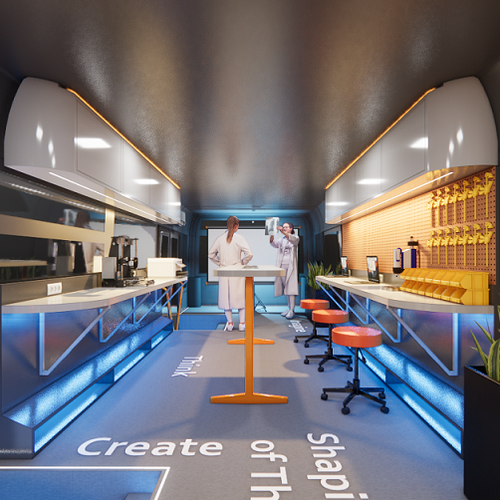 mobile scientific and technological bus (3d) Design by Muzaena