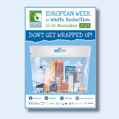 A poster for the European Week for Waste Reduction 2023 Design by Pandius