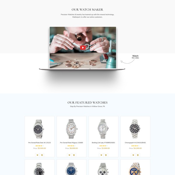 High End Luxury Watch Website Needs An Update!