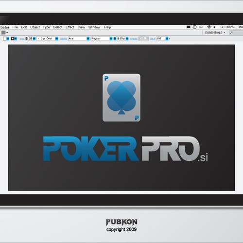 Poker Pro logo design Diseño de Pubkon