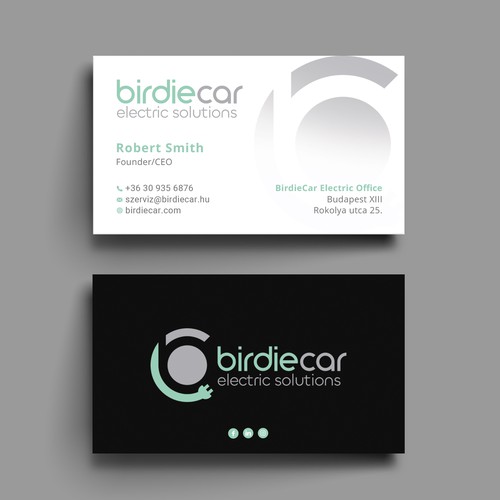 business card for company called birdie Design by Roni_