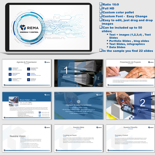 Plantilla de Powerpoint propuesta en el concurso por jose leandro