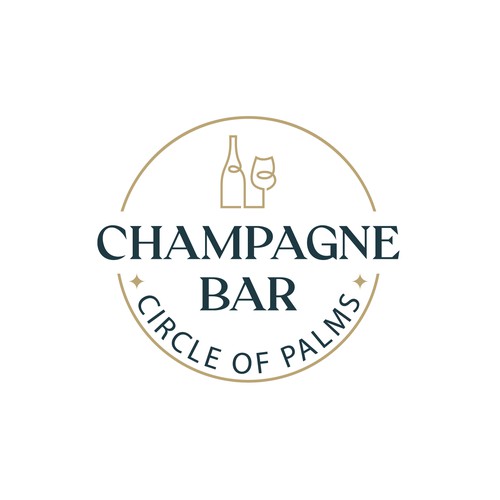 Luxury and modern Champagne Bar logo Design by MDMR Creation