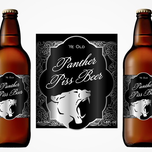 "Panther Piss" BEER Label - GuaranteedWinner - Blind, not private.   Get Pissed!   Design by Sasha999