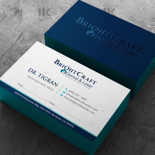 Modern Dental and Medical SPA business card Design réalisé par IK_Designs