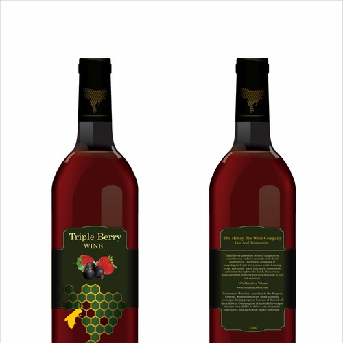 The Honey Bee Wine Company needs a new product label Product label