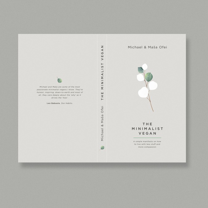 Design a simple yet effective cover for The Minimalist Vegan Book
