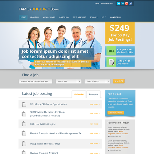 *Prize Guaranteed* Looking for KickA$$ Website Design for FamilyDoctorJobs.com デザイン by Artyom Ost