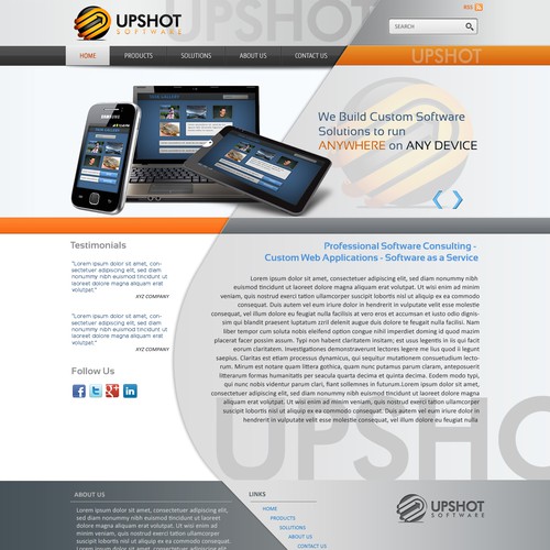 Help Upshot Software with a new website design Réalisé par Dev S