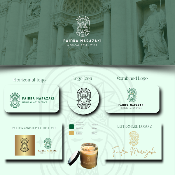 Design realizzato da J-J Designs intitolato "Luxury Branding Concept for a medical & aesthetics Greek brand "