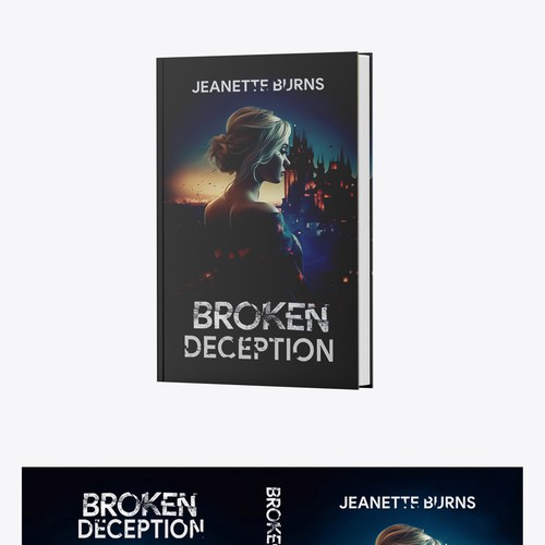 Book cover design for a novel called Broken Deception Design by SamArt❄️