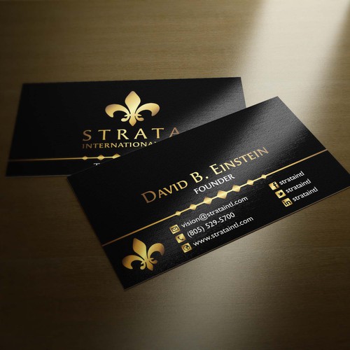 1st Project - Strata International, LLC - New Business Card Diseño de Dezero