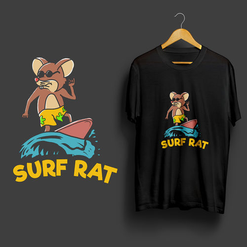 Surf Rat (Please design my husband's childhood comic book character) Design by ipmawan Gafur