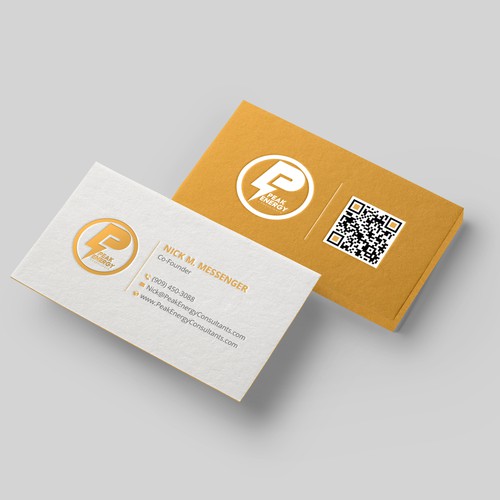 Modern Business Card Design for Electric Energy and Solar Company Design by Taaiebah