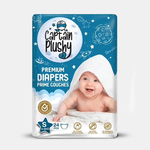 Packaging for playful baby diapers brand Design by Rajith Shantha