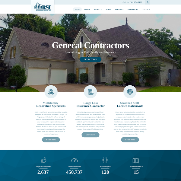 Wordpress theme for Restoration Systems Inc