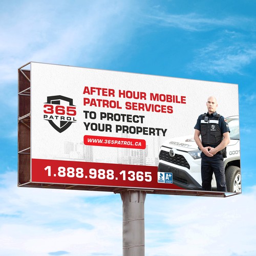 I need a billboard design for a Security Guard Company Design by RED DOT