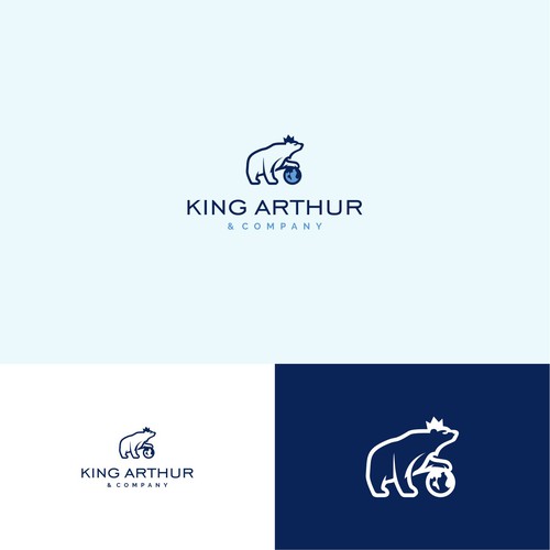 Need an iconic bear logo for King Arthur & Company. Design by Francesc Alex
