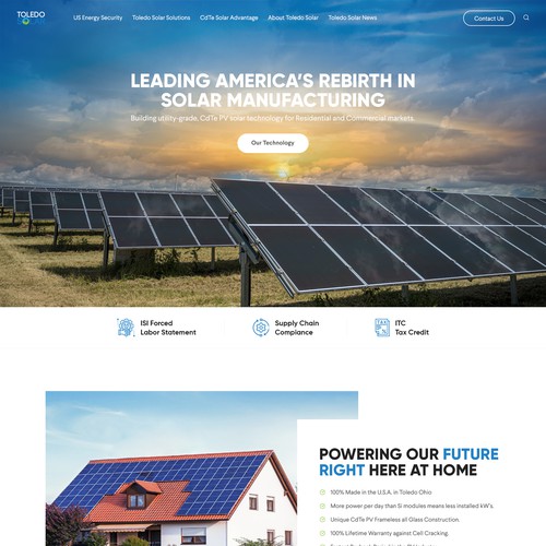 Website Redesign for Solar Panel Manufacturer and Tech Company Design by pixelwebplanet