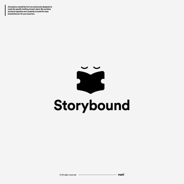 A minimalist and impactful logo design for a brand focused on storytelling and content creation