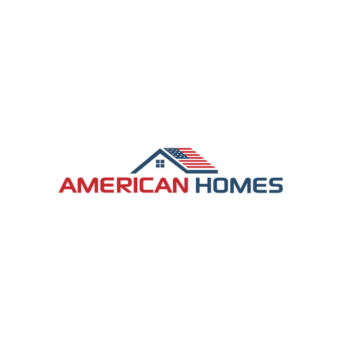 Design a powerful logo for real estate with American flag. Design por ndhasborok