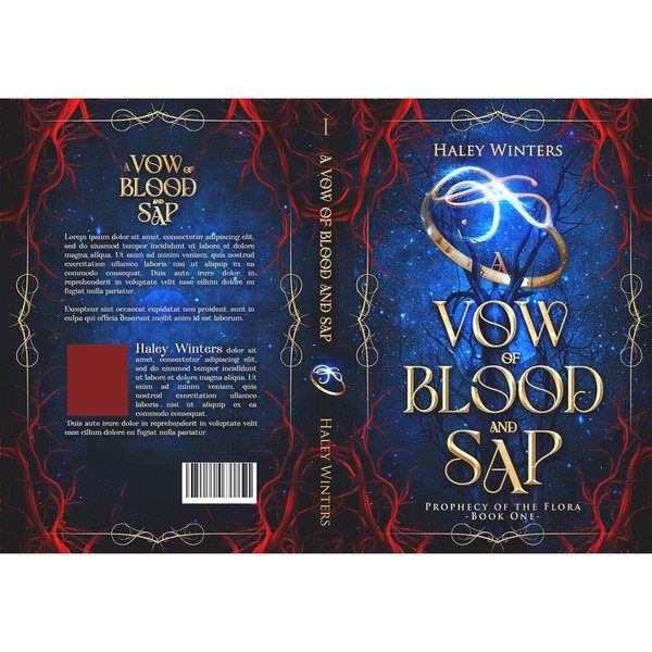 Design by zeIena ◣_◢ titled "'A Vow of Blood and Sap' book cover"