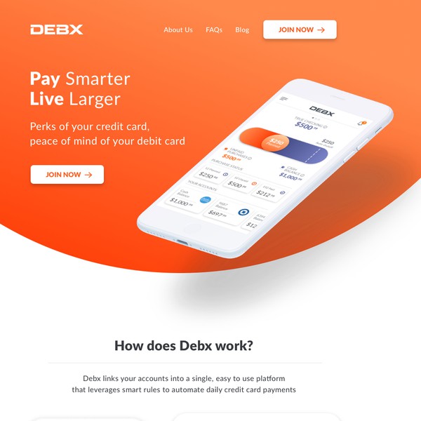 Design realizzato da Rizol intitolato "Banking app web site design"