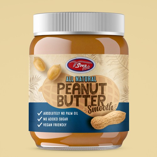 design a modern label for a New all natural peanut butter Design by Holiday26