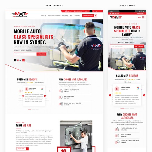 Design a clean and modern service based website home page Design by OMGuys™